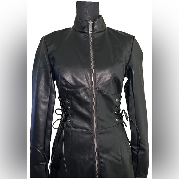 WIDOW Corset Duster Trench Matrix Coat Halloween Costume - Picture 10 of 12